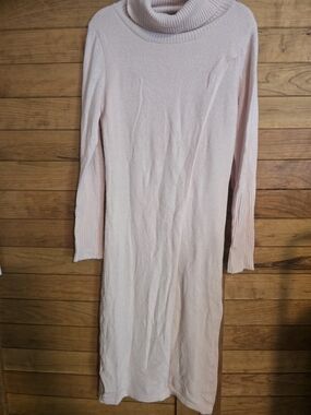 Kate & Mallory Blush Pink Cowl Neck Sweater Dress